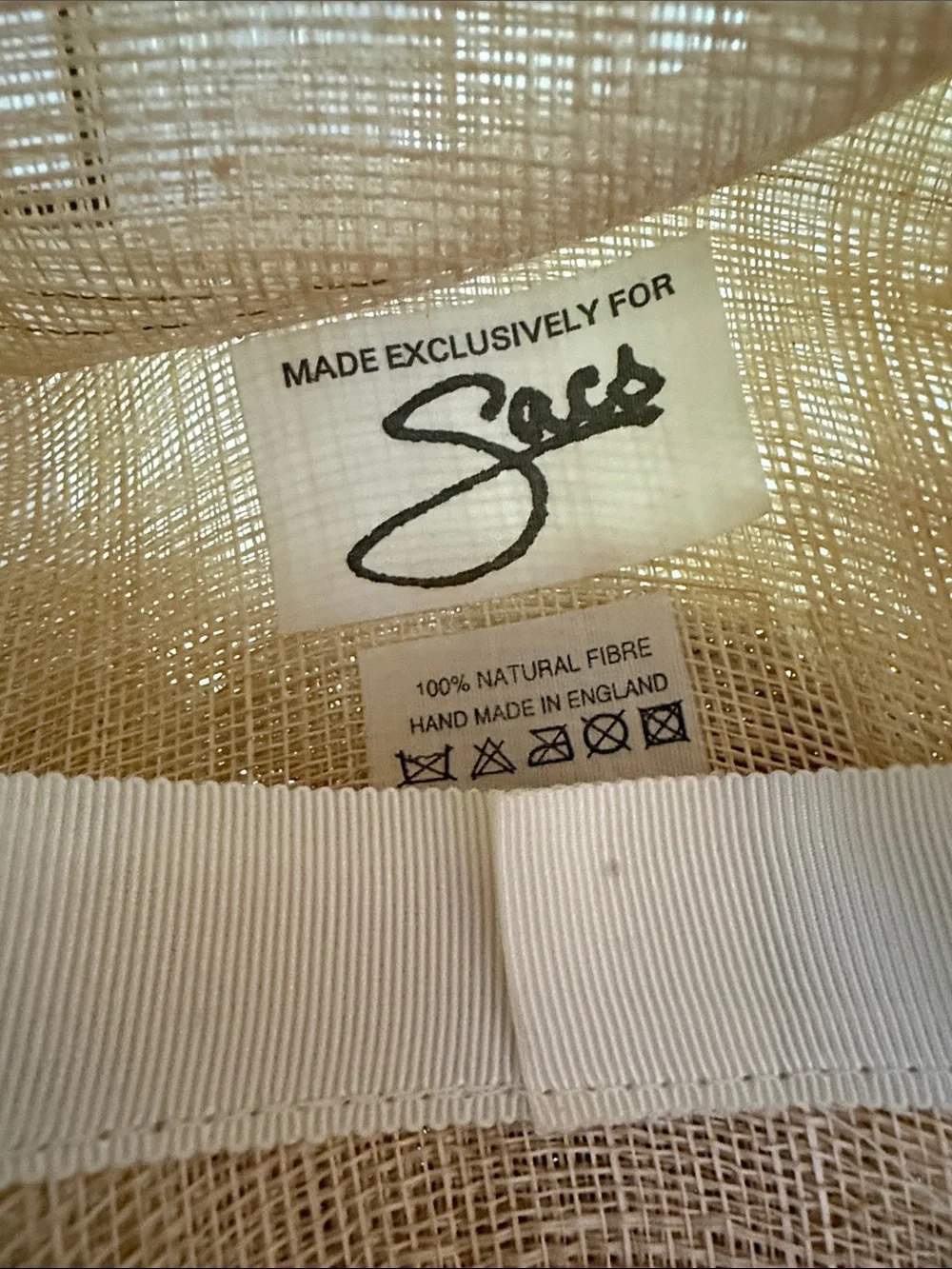 UK 🇬🇧 SACS 100% Natural Fibre Handmade in England 🏴󠁧󠁢󠁥󠁮󠁧󠁿 Women’s Hat